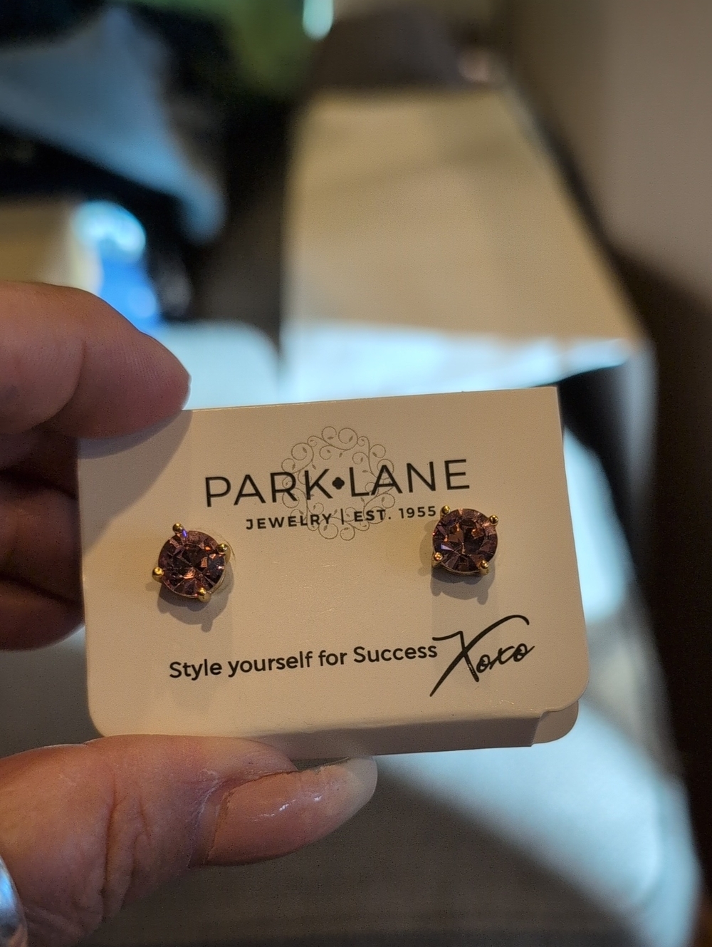 Park Lane Impression Pink Stud Earrings